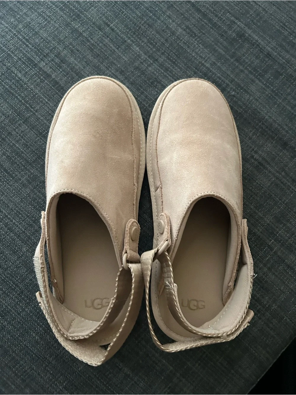 UGG Kids Sand Suede Slip-On Moccasins women’s 6.5, kids 5